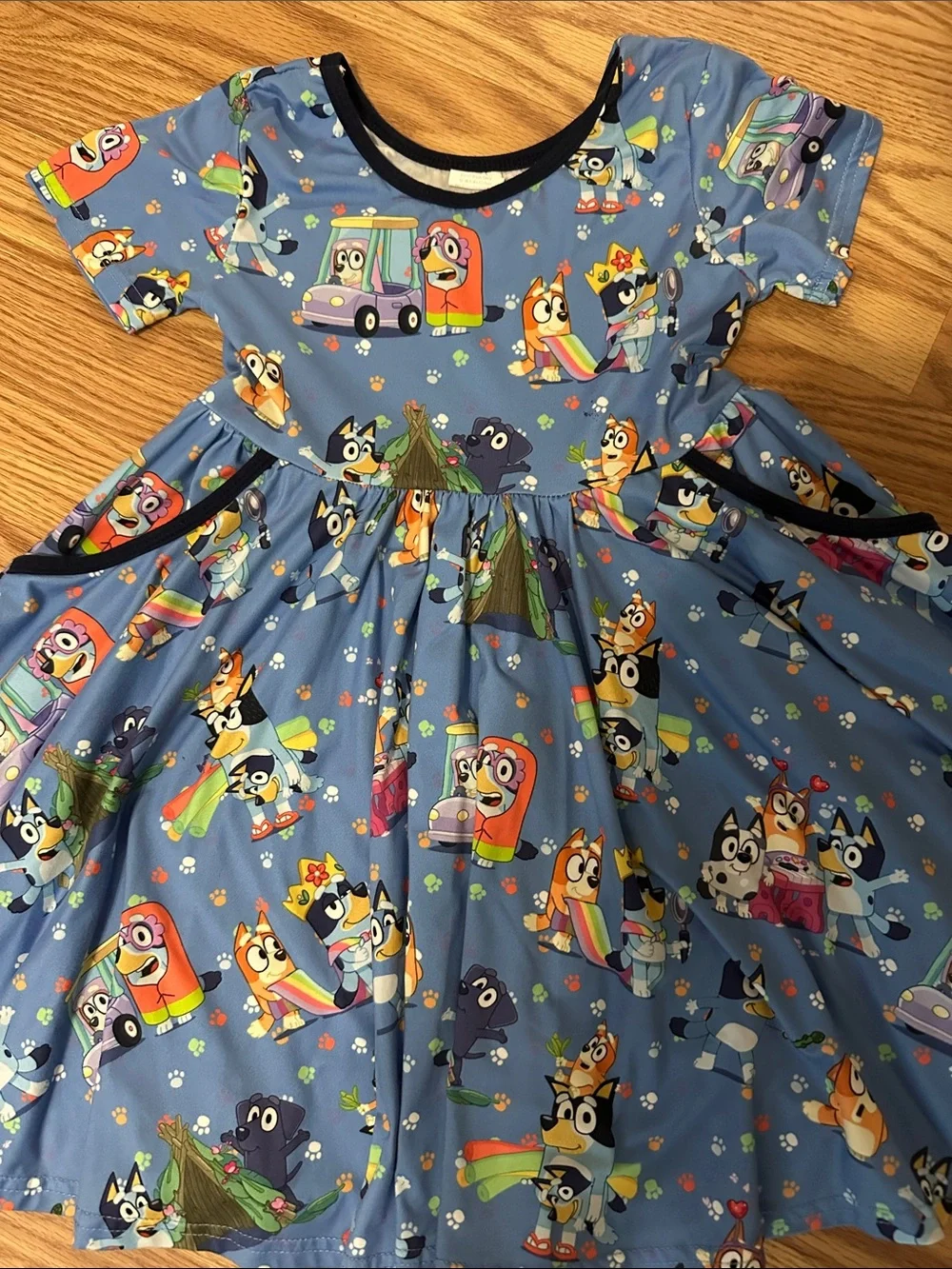 Bluey Cartoon Print Twirl Dress